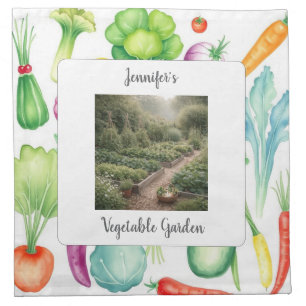 Create your own kitchen garden photo monogrammed cloth napkin