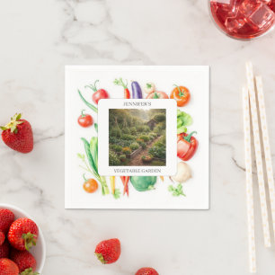Create your own kitchen garden photos monogrammed napkins