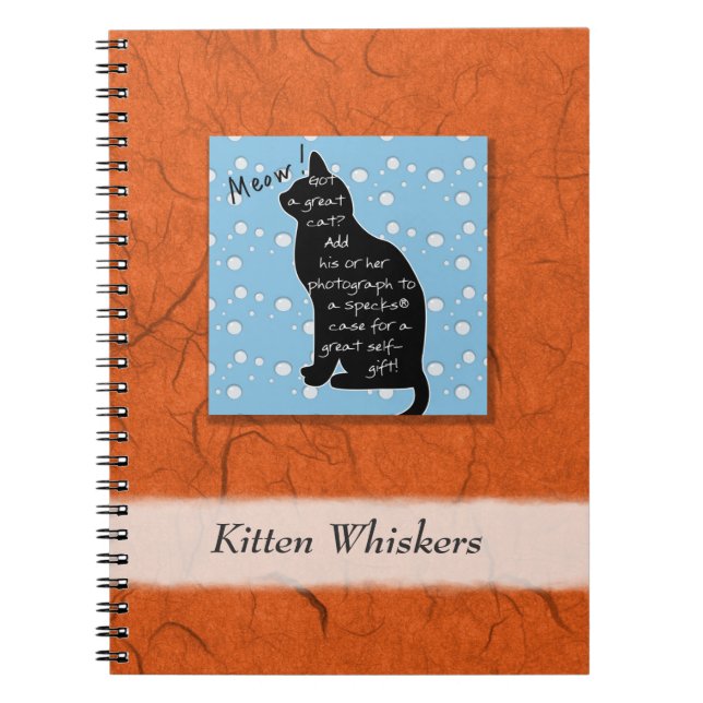 Create Your Own Kitten Whiskers Photo Notebook (Front)