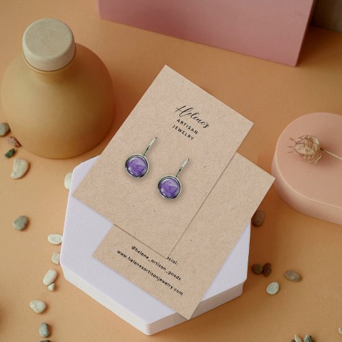 Create your own Kraft Jewelry Earring Display Card