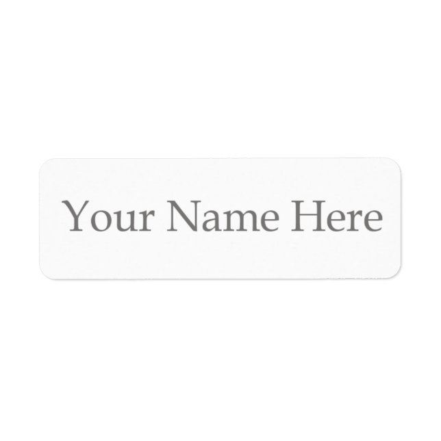 Create Your Own Label (Front)