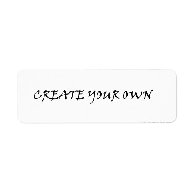 Create your own label (Front)