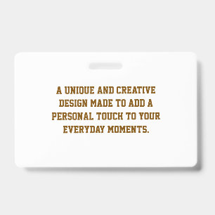 Create Your Own Landscape PVC Plastic badge