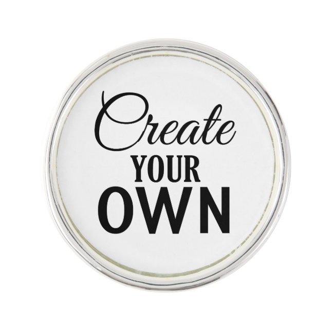 Create Your Own Lapel Pin (Front)