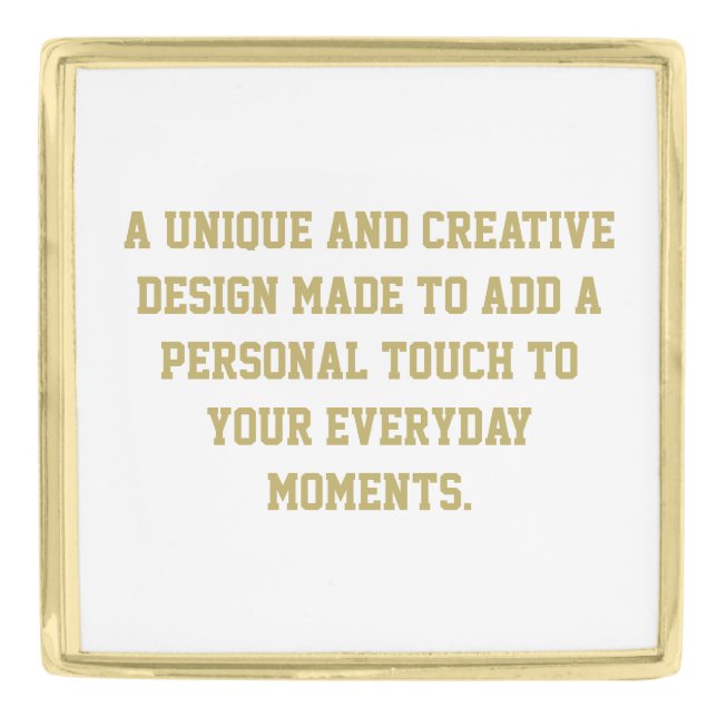 Create Your Own Lapel Pin (Front)
