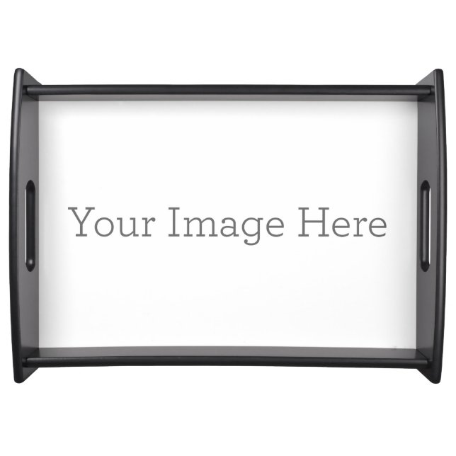 Large Serving Tray, Black (Front)