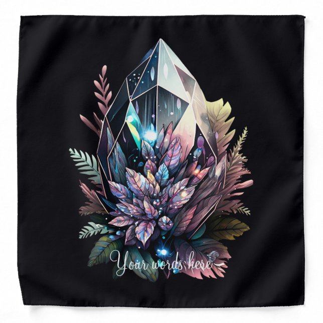 Create Your Own Large Bright Crystals Bandana (Front)