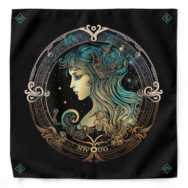 Create Your Own Large Celestial Virgo Zodiac Bandana (Front)