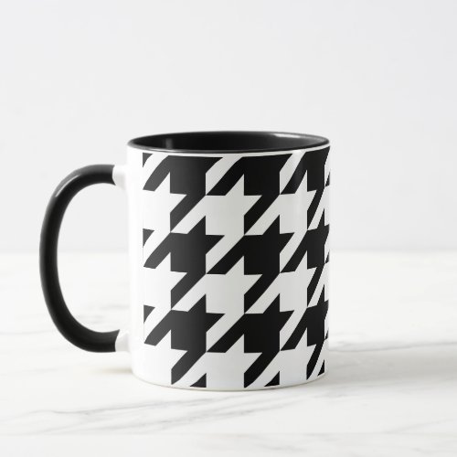 Create Your Own Large Houndstooth Mug