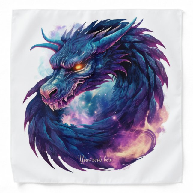 Create Your Own Large Mystical Purple Dragon Bandana (Front)