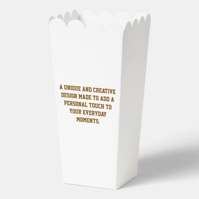 Create Your Own Large Popcorn Favor Box (Front)