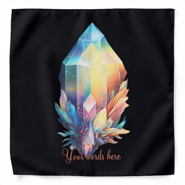 Create Your Own Large Rainbow Crystals Bandana (Front)