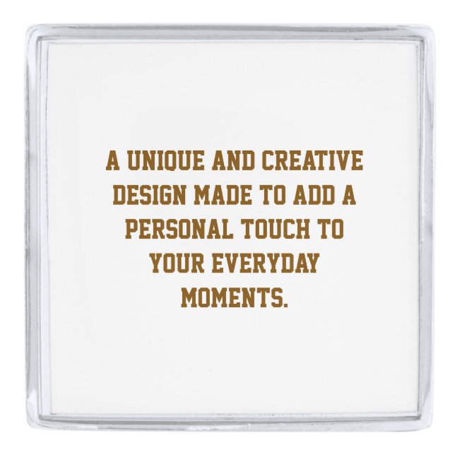 Create Your Own Large Square Lapel Pin (Front)
