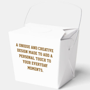 Create Your Own Large Take Out Favor Box