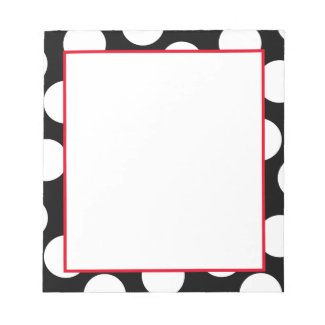 Create Your Own Large White Polka Dot Pattern Notepad