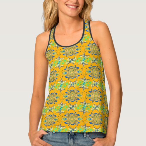 Create Your Own Latest Stylish Womens floral Print Tank Top