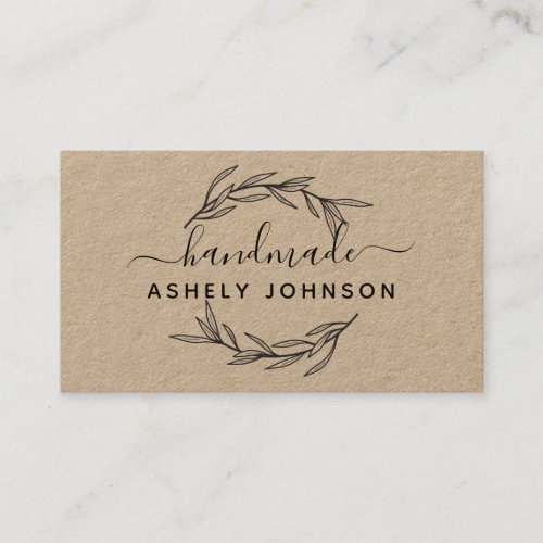 Create Your Own Laurel Leaves Greenery Business Card