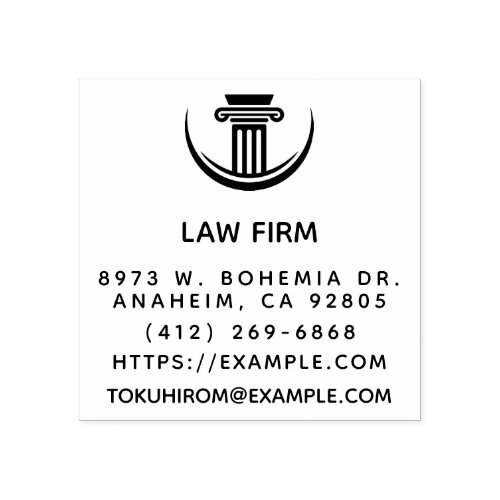 Create Your Own Law Firm Name Return Address Rubber Stamp