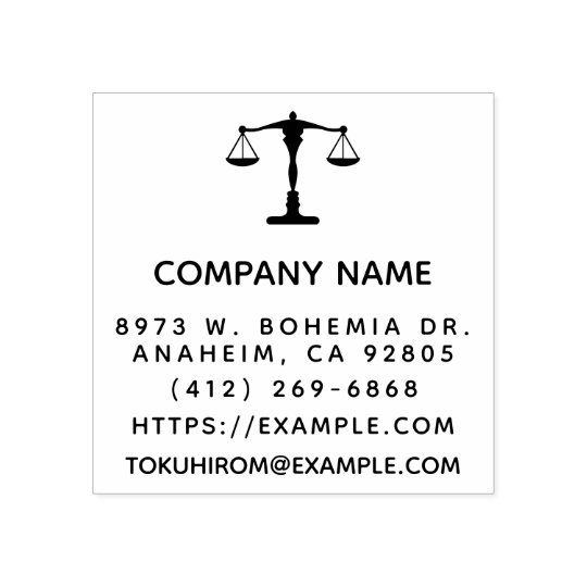 Create Your Own Law Firm Rubber Stamp