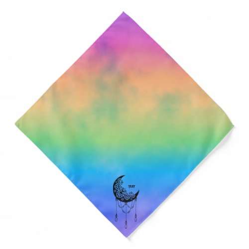 Create Your Own Leafy Boho Moon Silhouette Bandana