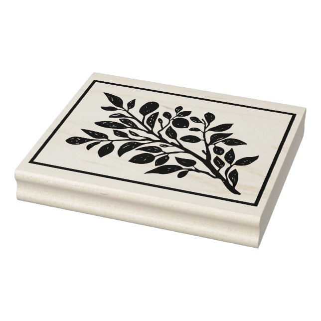 Create Your Own Leafy Branch Herbal Sprig Rubber Stamp (Stamp)