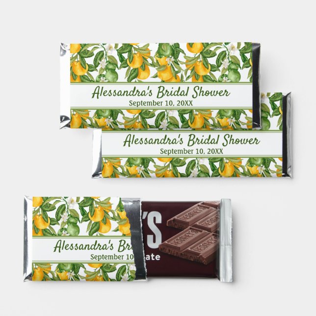 Create Your Own Lemon Theme Hershey's Bar Favor (Front)