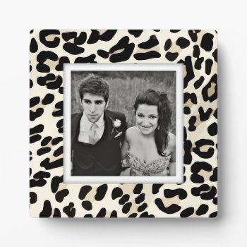 Create-your-own Leopard Print Photo Frame Plaque by StyledbySeb at Zazzle
