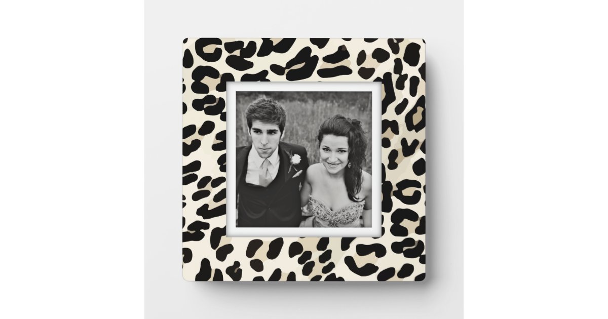 CreateYourOwn Leopard Print Photo Frame Plaque Zazzle