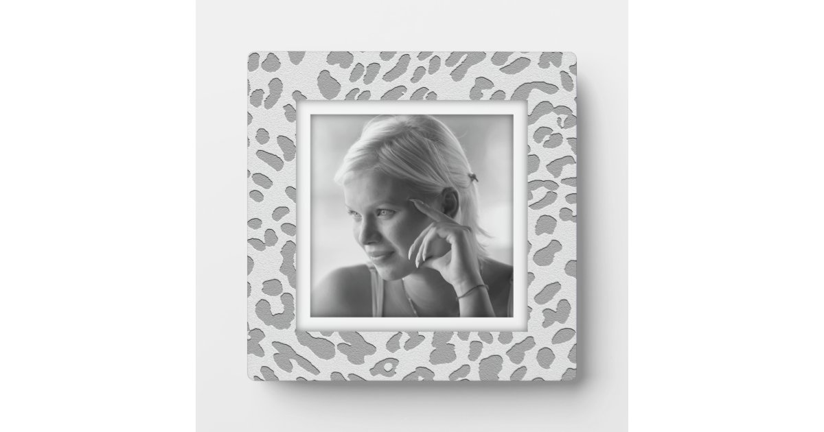 CreateYourOwn Leopard Print Photo Frame Plaque Zazzle