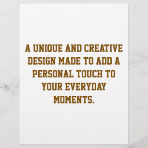 Create Your Own Letterhead Paper, Size:8.5" x 11"