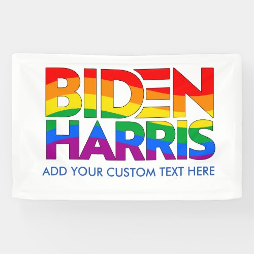 Create Your Own LGBTQ Biden Harris Pride Banner