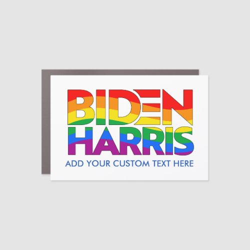Create Your Own LGBTQ Biden Harris Pride Car Magnet