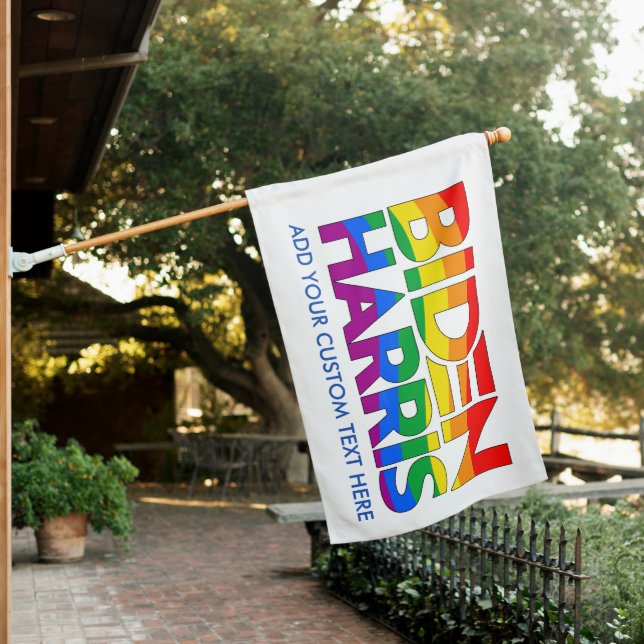 Create Your Own LGBTQ Biden Harris Pride House Flag (In SItu)