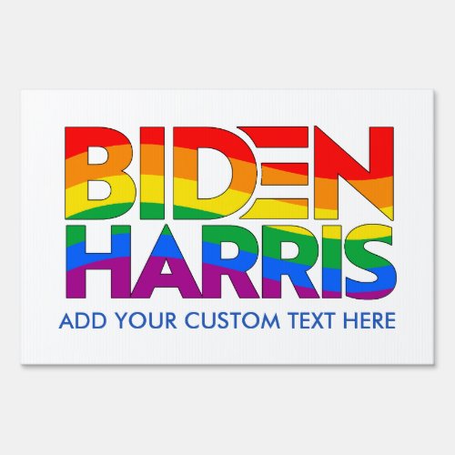 Create Your Own LGBTQ Biden Harris Pride Sign