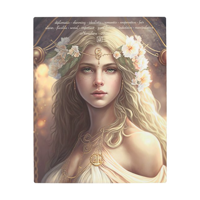 Create Your Own Libra Sun Sign Zodiac Goddess (Front)