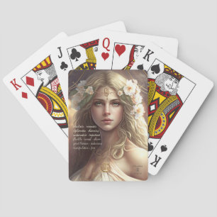 Create Your Own Libra Sun Sign Zodiac Goddess Poker Cards
