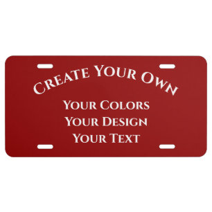 Create Your Own License Plate