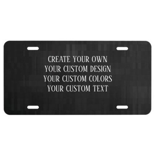 Create Your Own License Plate