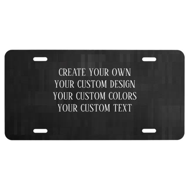 Create Your Own! License Plate | Zazzle