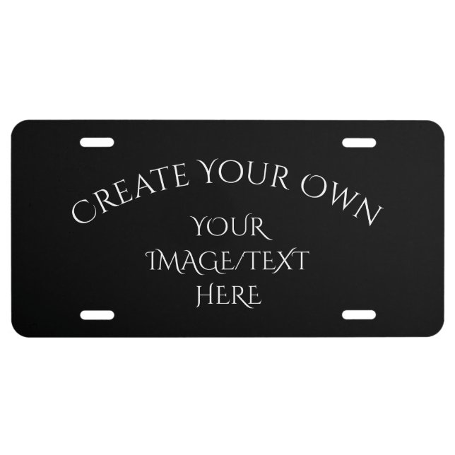 Create Your Own License Plate (Front)