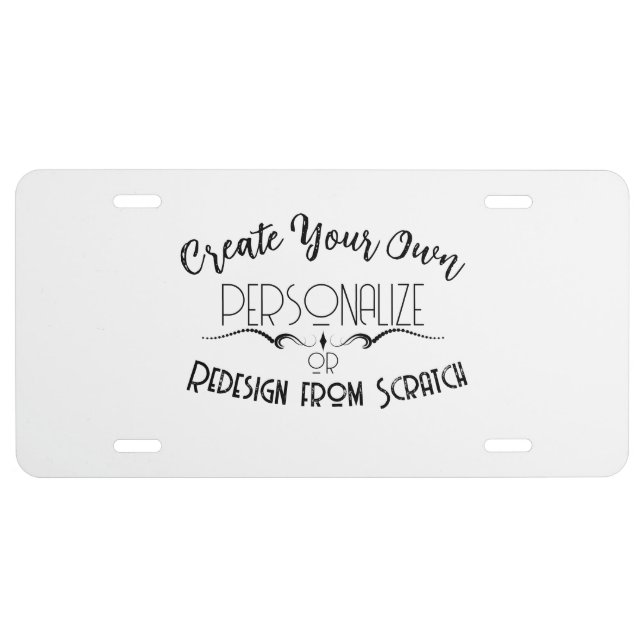 Create Your Own License Plate (Front)