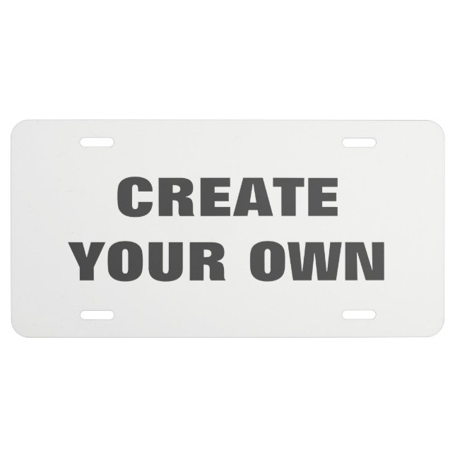 Create Your Own License Plate (Front)