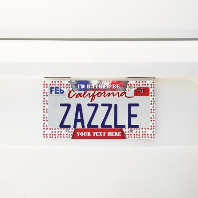 Create your own license plate frame (On Car)