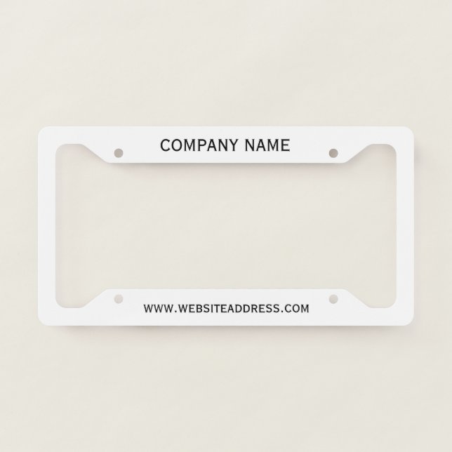Create Your Own License Plate Frame (Front)