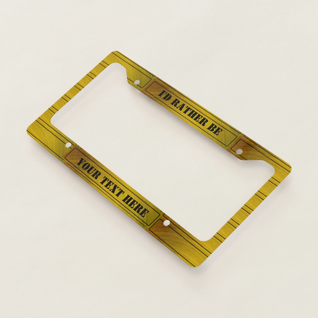 Create your own license plate frame Zazzle