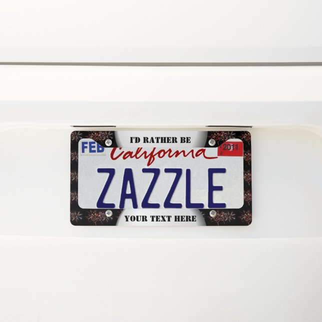Create your own license plate frame (On Car)
