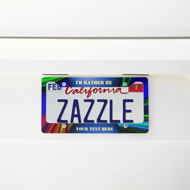Create your own license plate frame (On Car)