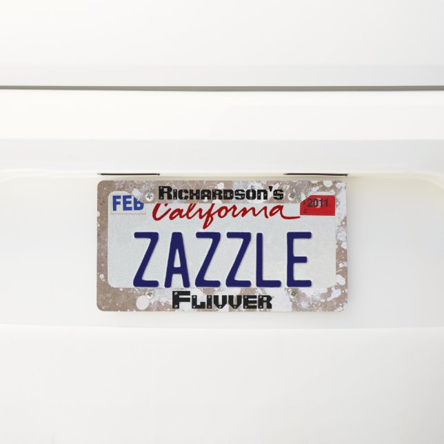 Create your own license plate frame (On Car)