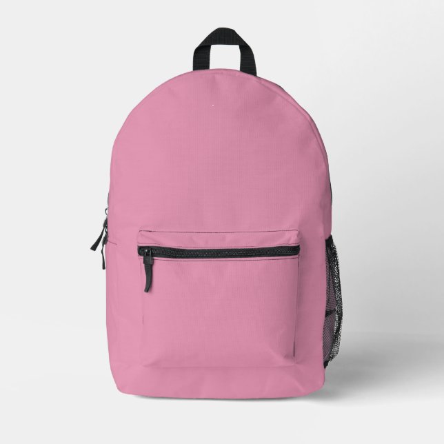 Create Your Own Light Pink Printed Backpack (Front)
