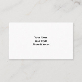 Create Your Own Light White Matte Business Card
